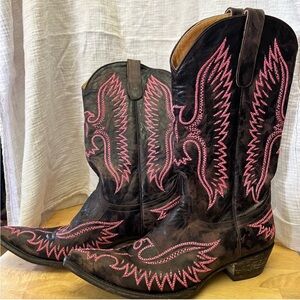 Old Gringo Black and Pink Phoenix boots-GORGEOUS